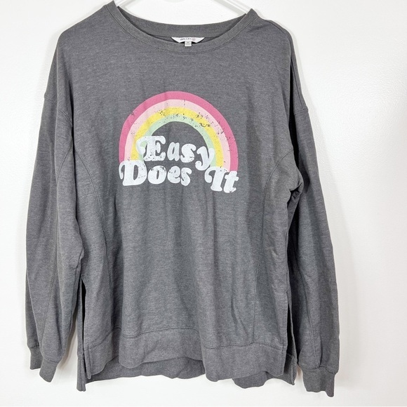 Wildfox Easy Does It Rainbow Sweatshirt Medium - Picture 13 of 13